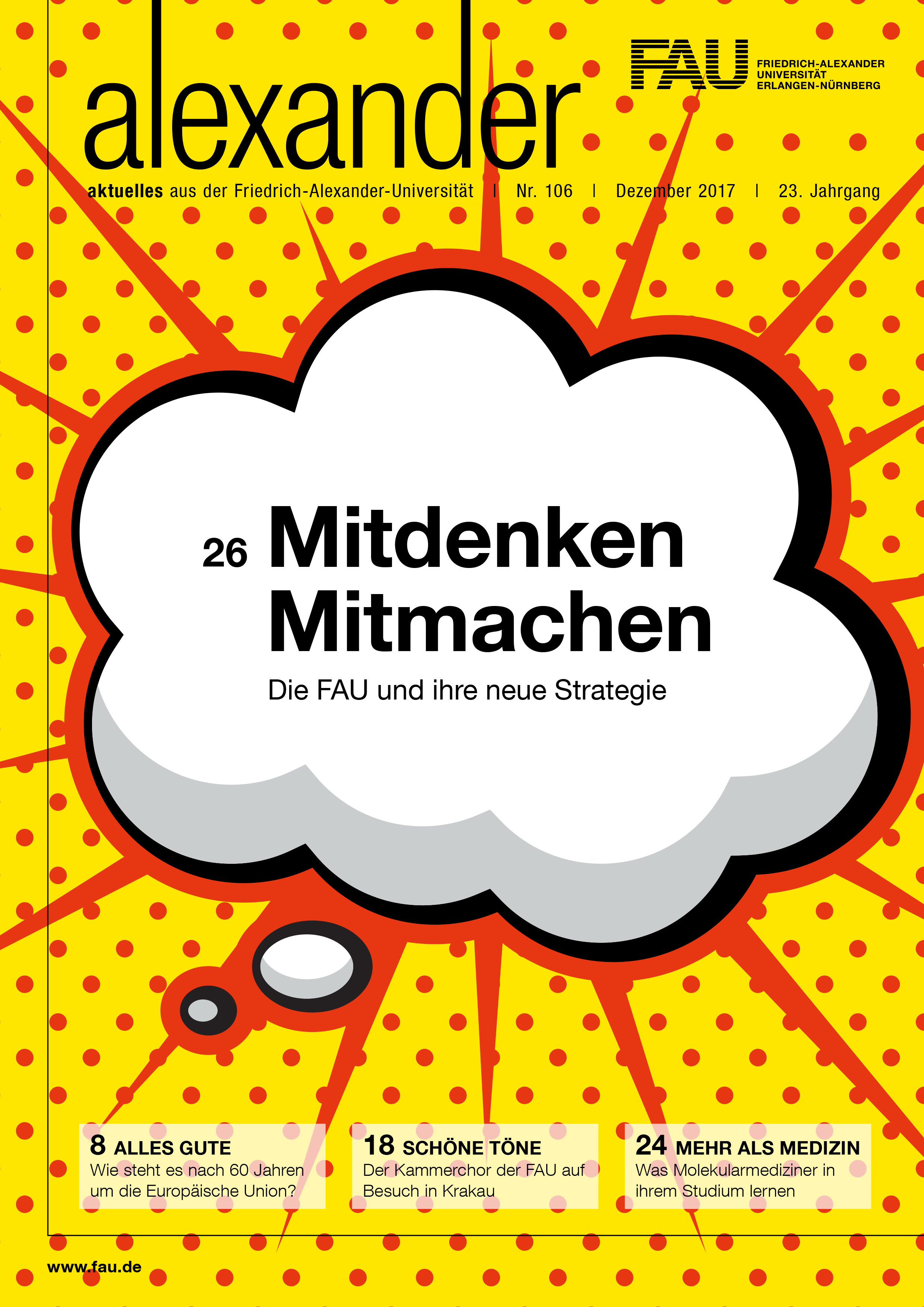 Zum Artikel "Das FAU-Magazin alexander ist da!"