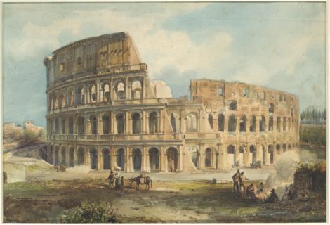 Johann Matthäus von Mauch: Kolosseum – 1846 – Aquarell. (Bild: Universitätsbibliothek Erlangen-Nürnberg)
