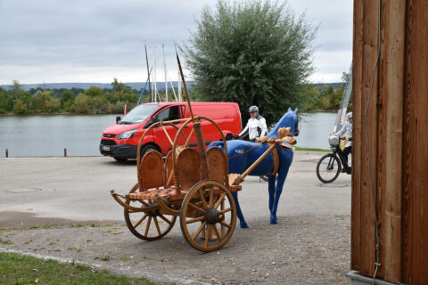 Der keltische Streitwagen steht auch am Schlungenhof. (Bild: FAU/Boris Mijat)