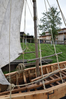 Das neue FAU-Römerboot: Die Alchmona rediviva. (Bild: FAU/Boris Mijat)