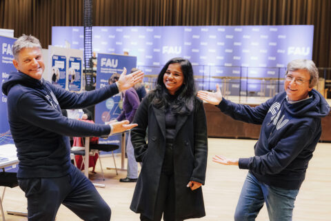Erstsemesterbegrüßung 2025 in der Heinrich-Lades-Halle. (Bild: FAU/Giulia Iannicelli)